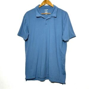 True Classic Polo Shirt Men's XL Blue Short Sleeve Polo Collared Top